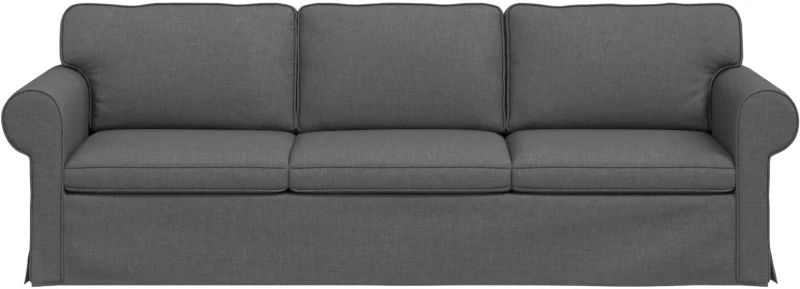 vidaXL Καναπές Σκούρο Γκρι 245 x 82 x 80 εκ ύφασμα