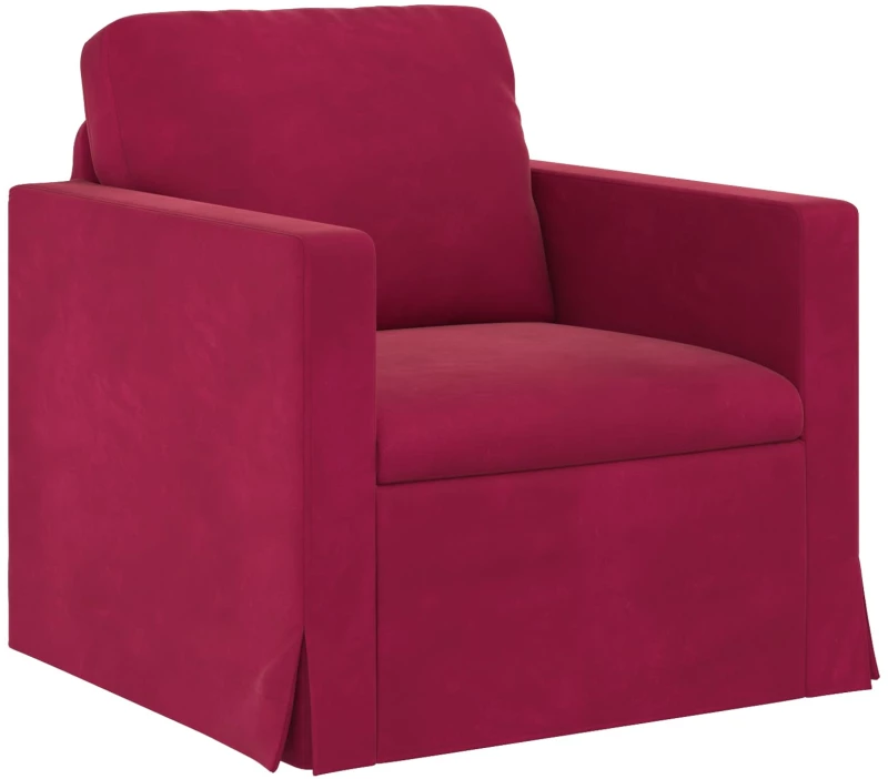 vidaXL Σετ Καναπέ 2 pcs Κόκκινο 158 x 78 x 80 εκ Βελούδο