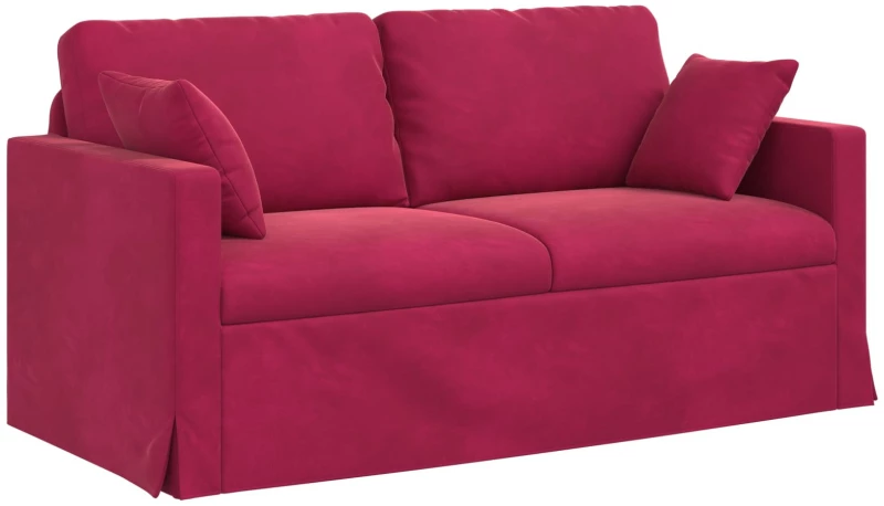 vidaXL Σετ Καναπέ 2 pcs Κόκκινο 158 x 78 x 80 εκ Βελούδο