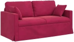vidaXL Σετ Καναπέ 2 pcs Κόκκινο 158 x 78 x 80 εκ Βελούδο
