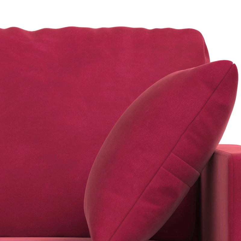 vidaXL Σετ Καναπέ 2 pcs Κόκκινο 158 x 78 x 80 εκ Βελούδο