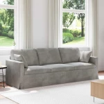vidaXL Καναπές Ανοιχτό γκρι 228 x 78 x 80 εκ Βελούδο