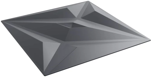 vidaXL Πάνελ τοίχου Αστέρι 12 pcs Αστέρι Γκρι 50 x 50 cm Φελιζόλ XPS