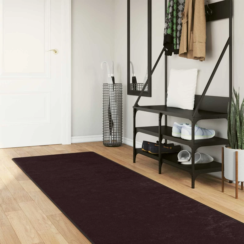 vidaXL Χαλί Runner MARSA Ανθρακί 80 x 350 εκ. Πολυέστερ και PVC