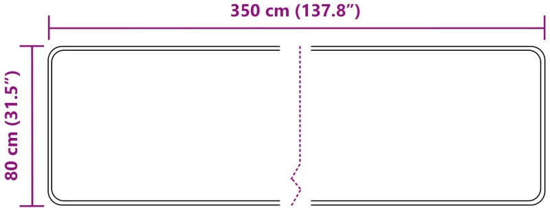 vidaXL Χαλί Runner MARSA Ανθρακί 80 x 350 εκ. Πολυέστερ και PVC