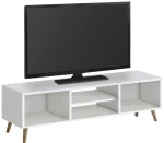 Έπιπλο τηλεόρασης Loren Megapap χρώμα λευκό 120x30x40εκ.