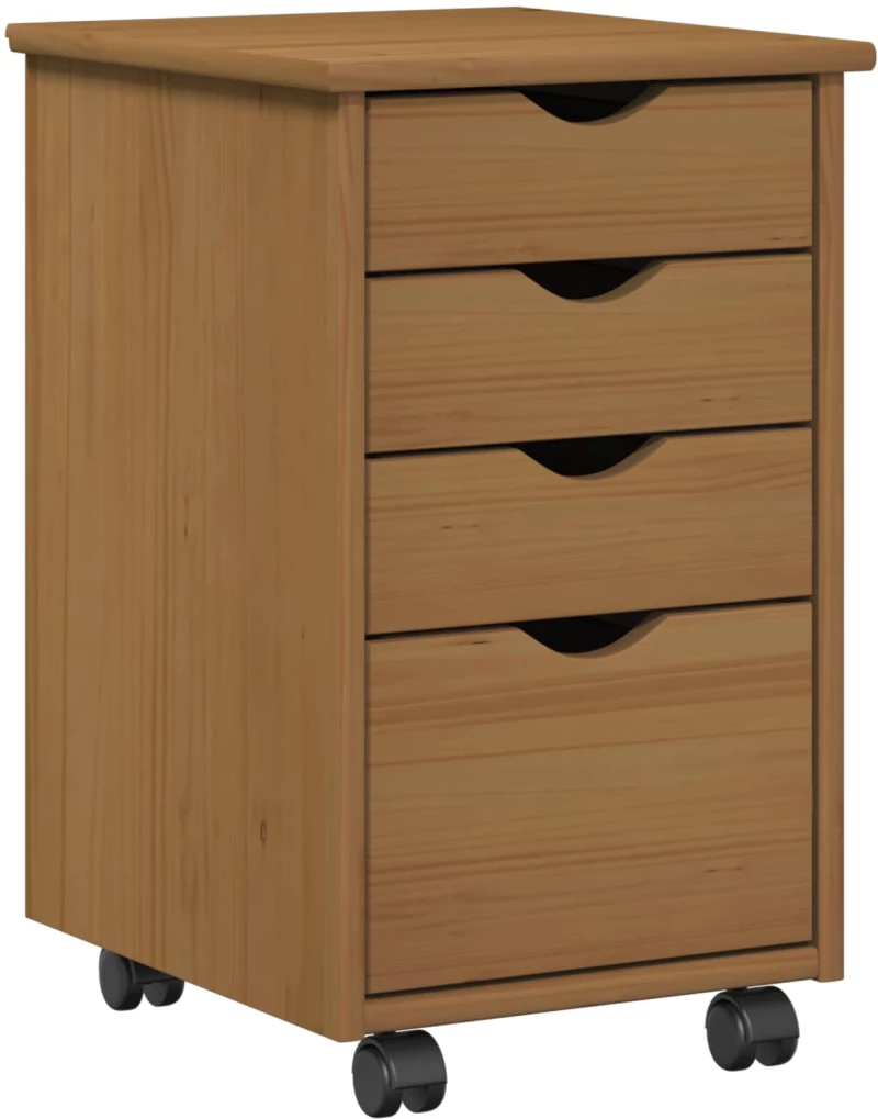 vidaXL Κινητό Ντουλάπι MOSS Μέλι Καφέ 34 x 39 x 56 εκ Στερεό πεύκο