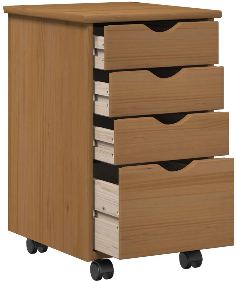 vidaXL Κινητό Ντουλάπι MOSS Μέλι Καφέ 34 x 39 x 56 εκ Στερεό πεύκο