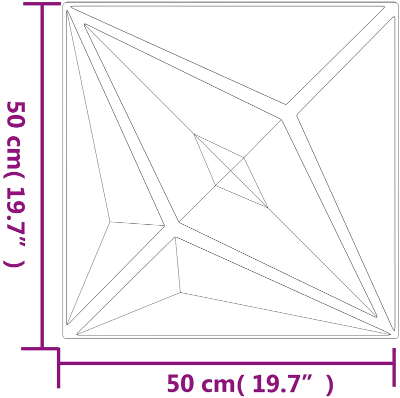 vidaXL Πάνελ τοίχου Αστέρι 24 pcs Άσπρο Αστέρι 50 x 50 cm Φελιζόλ XPS