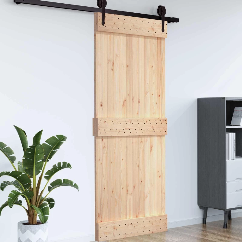 vidaXL Πόρτα NARVIK Φυσικό 70 x 210 cm Συμπαγές Ξύλο Πεύκου
