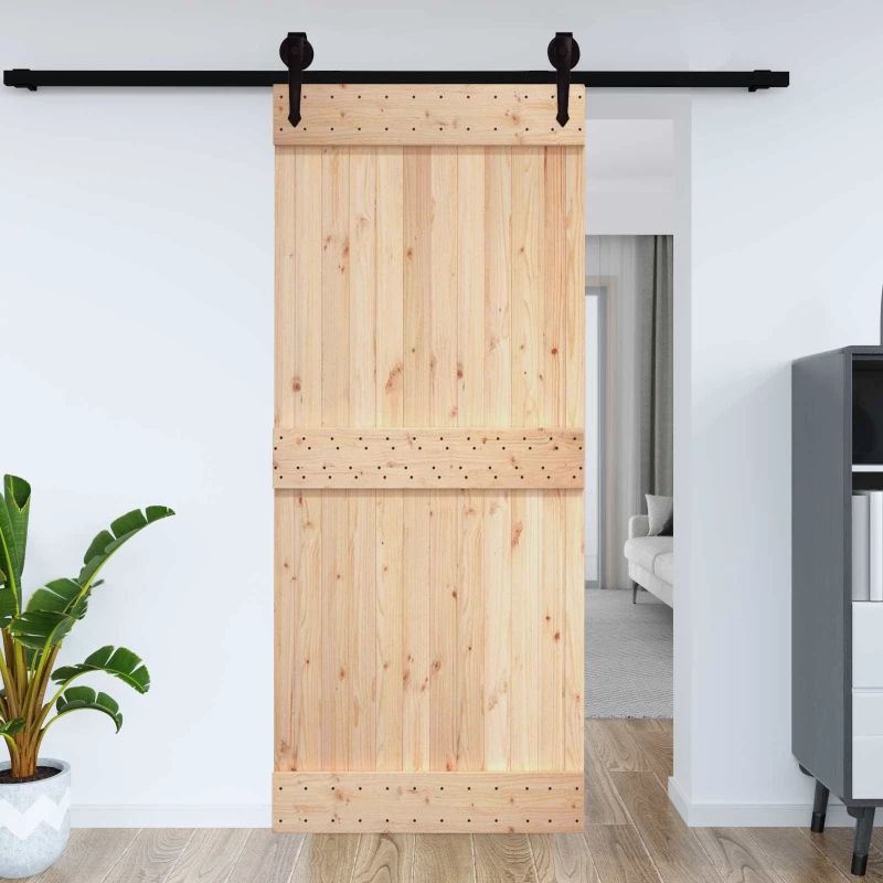 vidaXL Πόρτα NARVIK Φυσικό 70 x 210 cm Συμπαγές Ξύλο Πεύκου