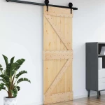 vidaXL Πόρτα NARVIK Φυσικό 70 x 210 cm Συμπαγές Ξύλο Πεύκου