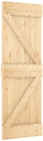 vidaXL Πόρτα NARVIK Φυσικό 70 x 210 cm Συμπαγές Ξύλο Πεύκου