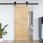 vidaXL Πόρτα NARVIK Φυσικό 70 x 210 cm Συμπαγές Ξύλο Πεύκου