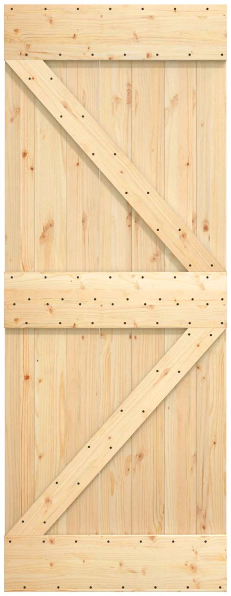 vidaXL Πόρτα NARVIK Φυσικό 70 x 210 cm Συμπαγές Ξύλο Πεύκου