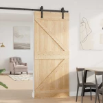 vidaXL Πόρτα NARVIK Φυσικό 90 x 210 cm Συμπαγές Ξύλο Πεύκου