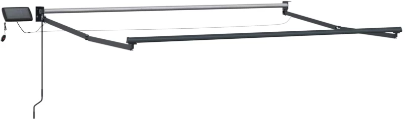 vidaXL Χειροκίνητη αναδιπλούμενη τέντα με LED 2,5 x 2 m