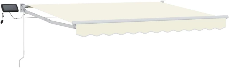 vidaXL Χειροκίνητη αναδιπλούμενη τέντα με LED 3,5 x 2,5 μ