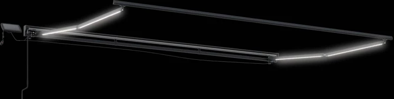 vidaXL Χειροκίνητο πλαίσιο τέντας με LED Μπεζ και Ανθρακί 4 x 3 μ