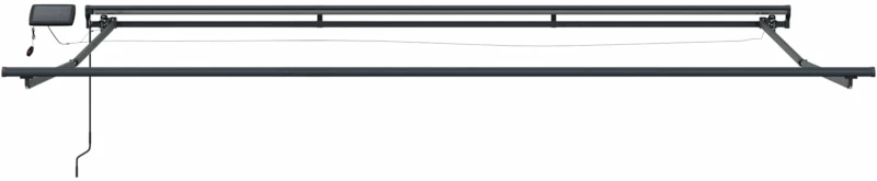 vidaXL Χειροκίνητο πλαίσιο τέντας με LED Μπεζ και Ανθρακί 4 x 3 μ