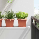 vidaXL Γλάστρες φυτών 6 pcs Κεραμιδί 23 x 23 x 17,5 εκ Πλαστικό
