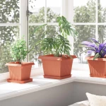 vidaXL Γλάστρες φυτών 6 pcs Κεραμιδί 23 x 23 x 17,5 εκ Πλαστικό