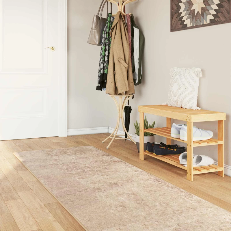 vidaXL Χαλί Runner MARSA Μπεζ 100 x 250 cm Πολυέστερ και PVC