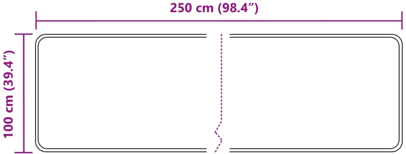 vidaXL Χαλί Runner MARSA Μπεζ 100 x 250 cm Πολυέστερ και PVC