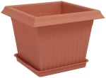 vidaXL Γλάστρες φυτών 24 pcs Κεραμιδί 23 x 23 x 17,5 εκ Πλαστικό