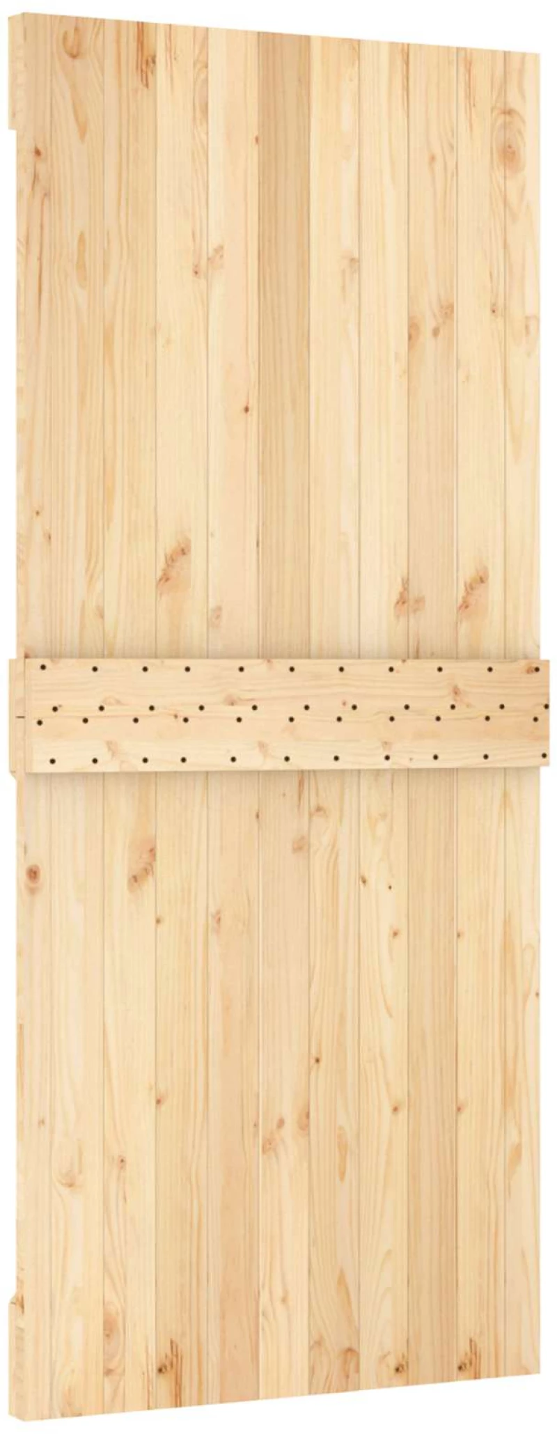 vidaXL Πόρτα NARVIK Φυσικό 90 x 210 cm Συμπαγές Ξύλο Πεύκου