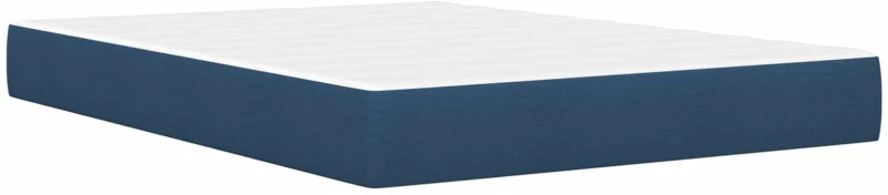vidaXL Σκελετός κρεβατιού με στρώμα Μπλε 120 x 200 cm ύφασμα