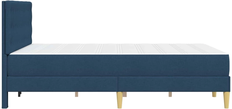 vidaXL Σκελετός κρεβατιού με στρώμα Μπλε 120 x 200 cm ύφασμα