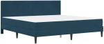vidaXL Σκελετός κρεβατιού με στρώμα Μπλε 180 x 200 cm Βελούδο