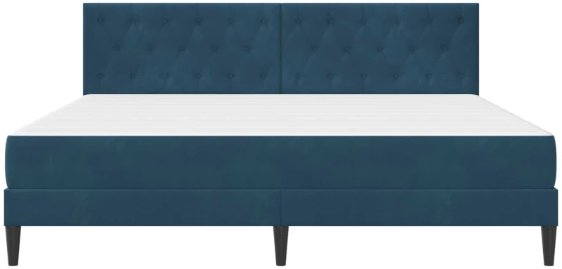 vidaXL Σκελετός κρεβατιού με στρώμα Μπλε 180 x 200 cm Βελούδο