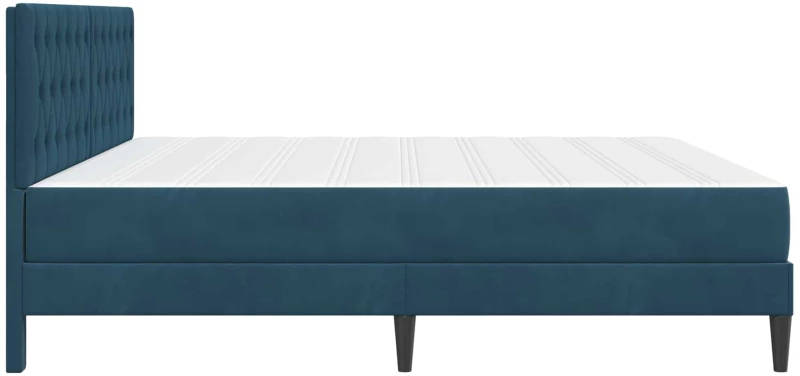 vidaXL Σκελετός κρεβατιού με στρώμα Μπλε 180 x 200 cm Βελούδο