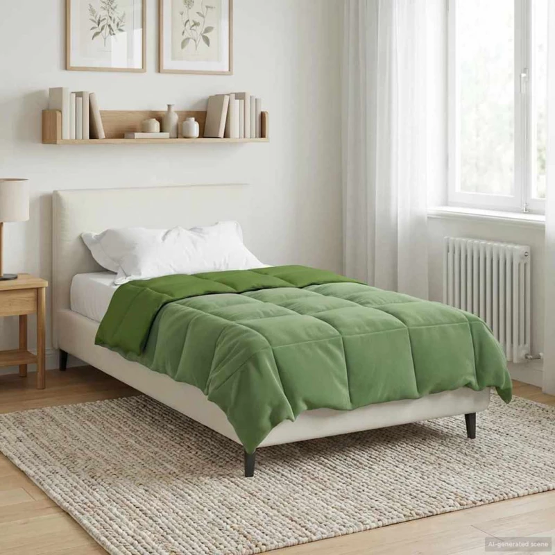 vidaXL Χειμερινό Παπλωματοθήκη Πράσινο 140 x 220 cm Μικροΐνες