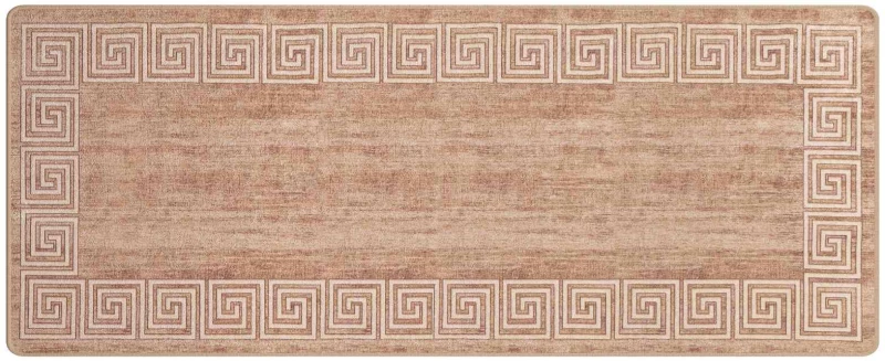 vidaXL Χαλί Runner MARSA Λευκός 100 x 250 cm Πολυέστερ και PVC