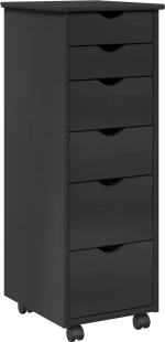 vidaXL Κινητό Ντουλάπι Γκρι 34 x 39 x 93,5 εκ Στερεό ξύλο πεύκου