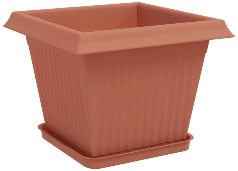 vidaXL Γλάστρες φυτών 24 pcs Κεραμιδί 28,5 x 28,5 x 22 εκ Πλαστικό