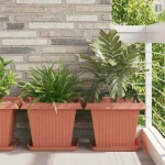 vidaXL Γλάστρες φυτών 6 pcs Κεραμιδί 43 x 43 x 33,5 εκ Πλαστικό