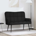 vidaXL Διθέσιος Καναπές Μαύρο 115 x 61 x 87 εκ. ύφασμα