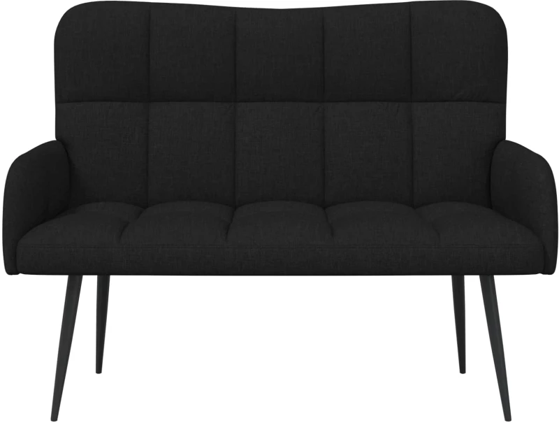 vidaXL Διθέσιος Καναπές Μαύρο 115 x 61 x 87 εκ. ύφασμα