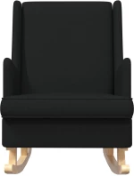 vidaXL Κουνιστή καρέκλα Μαύρο 62 x 80 x 85 εκ ύφασμα