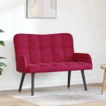 vidaXL Διθέσιος Καναπές Μπορντό 115 x 61 x 87 εκ. Βελούδο