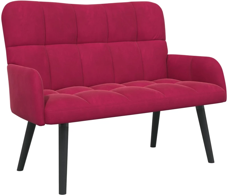 vidaXL Διθέσιος Καναπές Μπορντό 115 x 61 x 87 εκ. Βελούδο