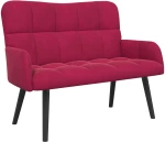 vidaXL Διθέσιος Καναπές Μπορντό 115 x 61 x 87 εκ. Βελούδο