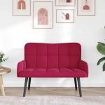 vidaXL Διθέσιος Καναπές Μπορντό 115 x 61 x 87 εκ. Βελούδο