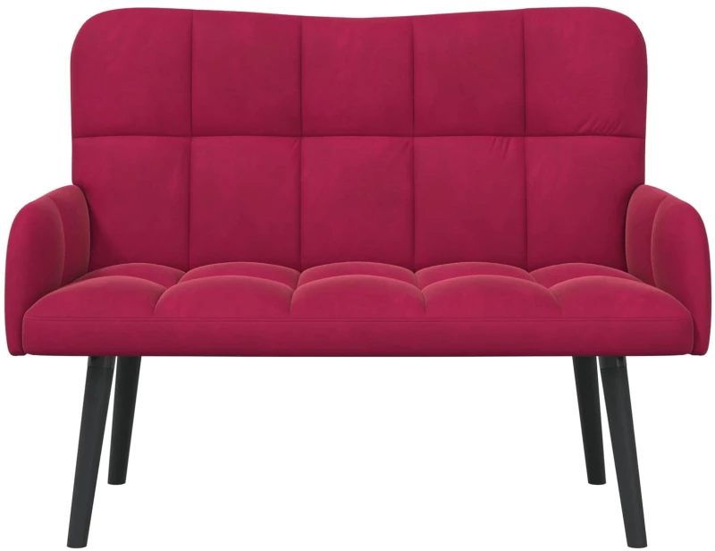 vidaXL Διθέσιος Καναπές Μπορντό 115 x 61 x 87 εκ. Βελούδο