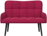vidaXL Διθέσιος Καναπές Μπορντό 115 x 61 x 87 εκ. Βελούδο