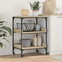 vidaXL Καρότσι Κουζίνας Δρύς Sonoma 60 x 41 x 80,5 εκ.